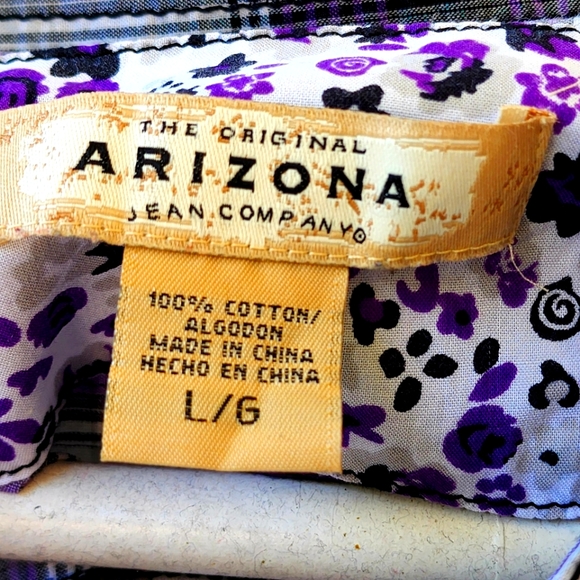 Arizona Women's plaid button down - Picture 6 of 12